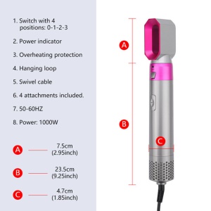 Brosse à lisser et à air chaud 5 en 1