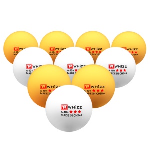 Balle de tennis de table trois étoiles Weiqiang pour l'entraînement à base de  matériau  ABS 40+ sans couture jaune et blanc