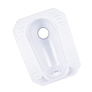 Toilettes vase accroupies en PP avec Vidange frontale