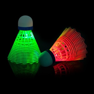 Ensemble de 6 balles de badminton éclairées par des LED