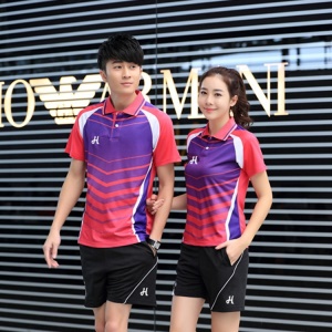 Ensembles de vêtements de badminton respirants pour hommes et femmes