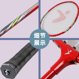 Raquette de badminton en alliage de fer, lot de 2