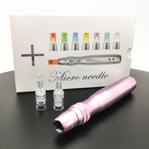 Appareil électrique de soins de la peau à micro-aiguilles rechargeable à usage domestique