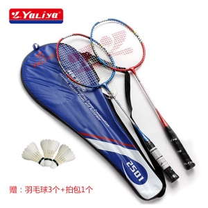 Raquette de badminton avec tête plate en alliage d'aluminium Pack de 2