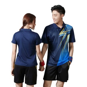 Maillot de badminton à manches court pour hommes et femmes