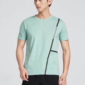 T-shirt sport à manches courtes pour homme et à séchage rapide respirant et absorbant la sueur