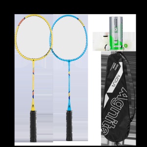 Ensemble de raquettes de badminton en carbone ultra-léger et durable, 2raquettes, 3 balles gratuites