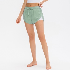 Short de sport  antidérapant et faux avec poche pour femme