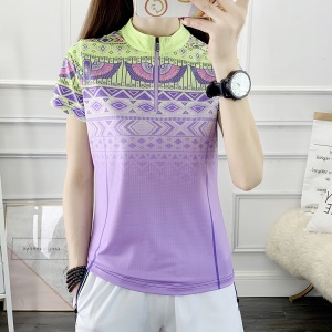 T-shirt manches courtes pour femme  pour footing/badminton