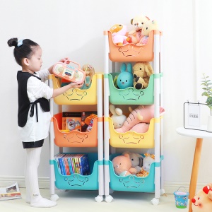 Etagères multicouche de rangement de jouets pour enfants