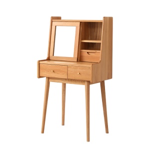 Coiffeuse en bois massif avec tabouret