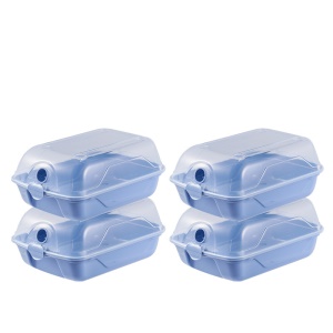 Boîte de rangement de chaussures en plastique épaissi transparent type à clapet