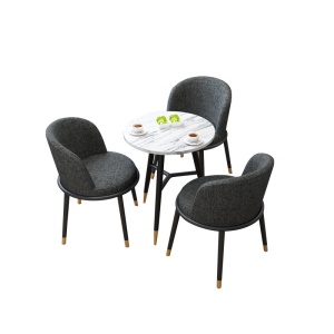 Petite table ronde pour accueil des invités