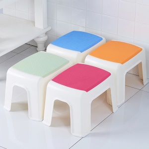 Tabouret carré de salon en bois original superposable