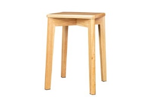 Tabouret carré de salon en bois original superposable