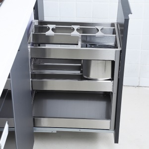 Armoires de cuisine en acier inoxydable 3 couches