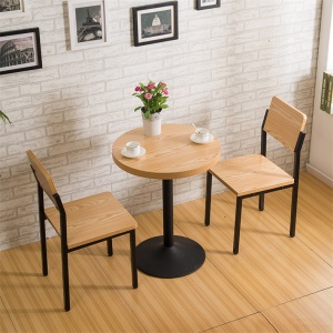 Table épaisse en bois pour resturant café