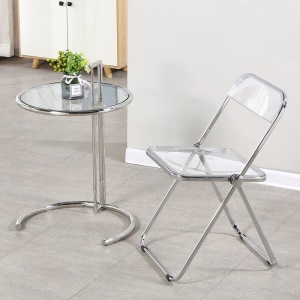 Table basse en verre transparent
