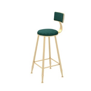 Table de bar en marbre et chaise avec pieds  avec bandes dorées