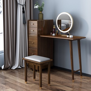 Table de maquillage intégrée en bois massif