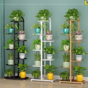 Support de fleurs en fer Multi Rangement en tubes épais