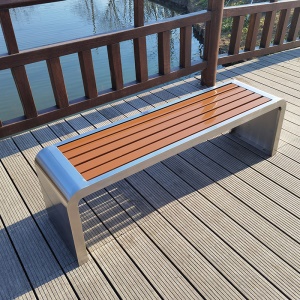 Chaise de jardin type U extérieur en acier inoxydable