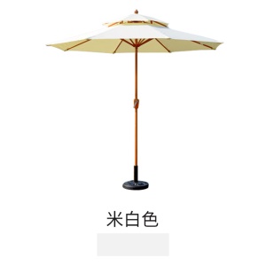 Parasol d'extérieur avec un cadre à 8 arêtes et à double sommet