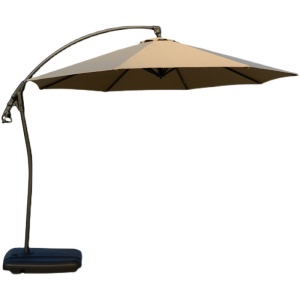 Parasol d'extérieur avec 8 arceaux et Support en aluminium