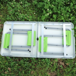 Ensemble table pliante extérieure+ et chaises en alliage d'aluminium portable