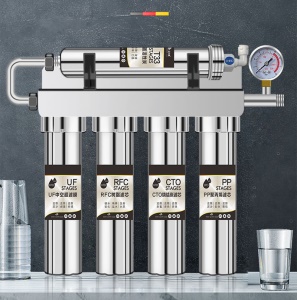 Purificateur d'eau de cuisine 4 + 1 acier inoxydable pour toute la maison Filtre à eau