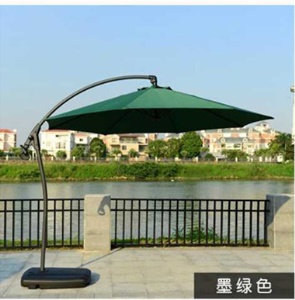 Parasol d'extérieur avec 8 arceaux et Support en aluminium