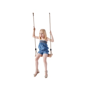 Balançoire à planche pour enfants 6 tours de corde tressée à 3 nœuds