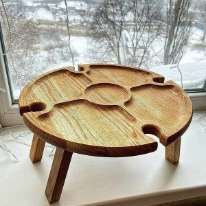 Mini Table pliante Portable d'extérieur en bois