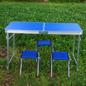 Ensemble table pliante extérieure+ et chaises en alliage d'aluminium portable