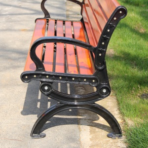 Banc de parc extérieur en bois massif
