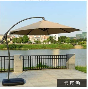 Parasol d'extérieur avec 8 arceaux et Support en aluminium