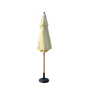 Parasol d'extérieur avec un cadre à 8 arêtes et à double sommet