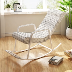 Chaise inclinable en bambou et en rotin avec oreiller de tête