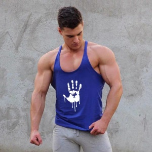 Top de sport pour hommes en coton imprimé
