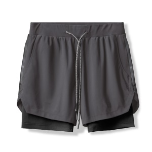Short de basket-ball pour hommes tissé double couche