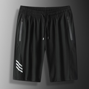 Short de sport en soie glacée pour hommes