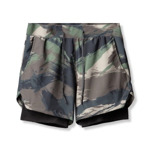Short de basket-ball pour hommes tissé double couche