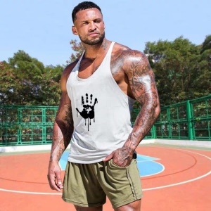 Top de sport pour hommes en coton imprimé