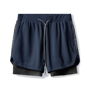 Short de basket-ball pour hommes tissé double couche