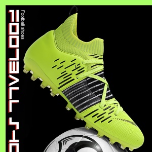 Chaussures de football montantes pour hommes respirantes et confortables