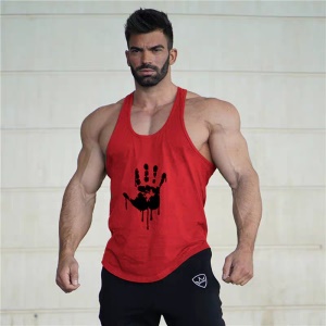 Top de sport pour hommes en coton imprimé