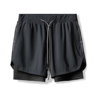 Short de basket-ball pour hommes tissé double couche