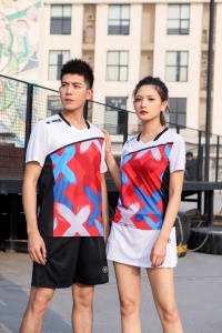 Ensemble de deux pièces de vêtements de sport de volleyball en tissu de fibre de polyester