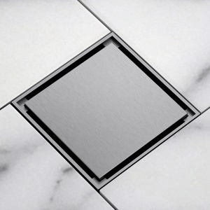 Siphon de sol invisible et antiodeur avec incrustation de carrelage Anti-refoulement