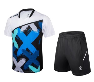 Ensemble de deux pièces de vêtements de sport de volleyball en tissu de fibre de polyester